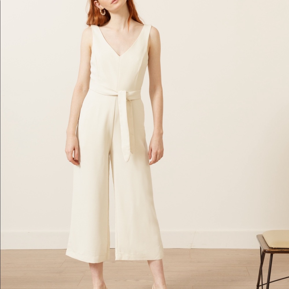 Modern Citizen Bianca Open Back Jumpsuit Off-White